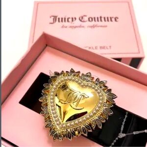 Juicy couture heart shaped buckle belt